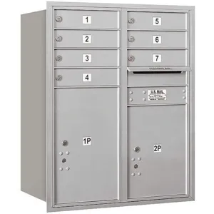 SALSBURY INDUSTRIES 3710D-07ARU Horizontal Mailbox Usps 9 Doors Aluminium Rl 37-1/2 Inch | AG3KGX 33LM11