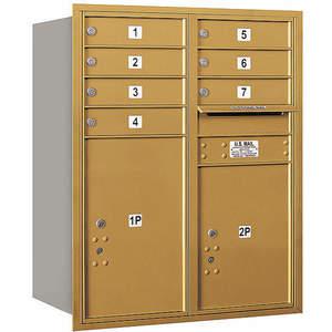 SALSBURY INDUSTRIES 3710D-07GRU Horizontal Mailbox Usps 9 Doors Gold Rl 37-1/2 Inch | AG3KGZ 33LM13