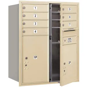 SALSBURY INDUSTRIES 3710D-07SFU Horizontal Mailbox Usps 9 Doors Sandstone Fl 37-1/2 Inch | AG3KHA 33LM14