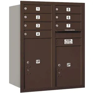 SALSBURY INDUSTRIES 3710D-07ZRP Horizontal Mailbox Pl5 9 Doors Bronze Rl 37-1/2 Inch | AG3KNM 33LN46