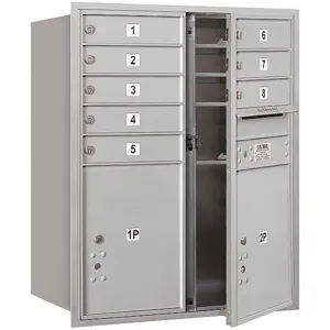 SALSBURY INDUSTRIES 3710D-08AFU Horizontal Mailbox Usps 10 Doors Aluminium Fl 37-1/2 Inch | AG3KLL 33LM98