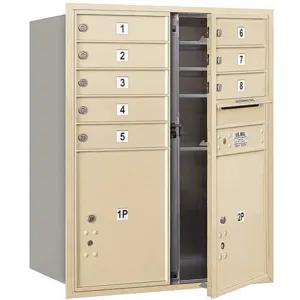 SALSBURY INDUSTRIES 3710D-08SFU Horizontal Mailbox Usps 10 Doors Sandstone Fl 37-1/2 Inch | AG3KLQ 33LN03