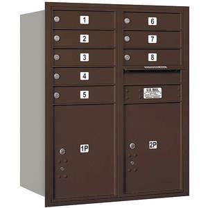 SALSBURY INDUSTRIES 3710D-08ZRP Horizontal Mailbox Private 10 Doors Bronze Rl 37-1/2 Inch | AG3KRP 33LP19