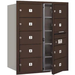 SALSBURY INDUSTRIES 3710D-09ZFP Horizontal Mailbox Private 9 Doors Bronze Fl 37-1/2 Inch | AG3KNR 33LN50