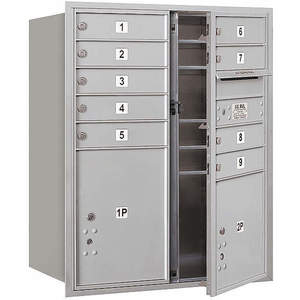 SALSBURY INDUSTRIES 3710DA-09AFU Horizontal Mailbox Mb1 11 Doors Aluminium Fl 37-1/2 Inch | AG3KPK 33LN67