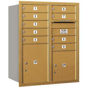 SALSBURY INDUSTRIES 3710DA-09GRP Horizontal Mailbox Private 11 Doors Gold Rl 37-1/2 Inch | AG3KUP 33LP69