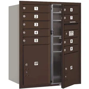 SALSBURY INDUSTRIES 3710DA-09ZFP Horizontal Mailbox Private 11 Doors Bronze Fl 37-1/2 Inch | AG3KWQ 33LR18