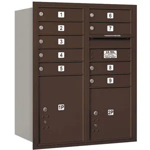 SALSBURY INDUSTRIES 3710DA-09ZRP Horizontal Mailbox Private 11 Doors Bronze Rl 37-1/2 Inch | AG3KUR 33LP71