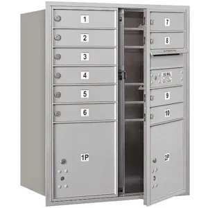 SALSBURY INDUSTRIES 3710DA-10AFP Horizontal Mailbox Private 12 Doors Aluminium Fl 37-1/2 Inch | AG3KYM 33LR65