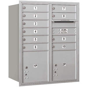 SALSBURY INDUSTRIES 3710DA-10ARP Horizontal Mailbox Private 12 Doors Aluminium Rl 37-1/2 Inch | AG3KWR 33LR19