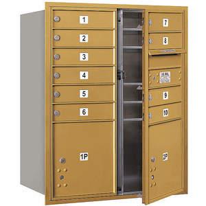 SALSBURY INDUSTRIES 3710DA-10GFP Horizontal Mailbox Private 12 Doors Gold Fl 37-1/2 Inch | AG3KYN 33LR66