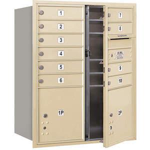 SALSBURY INDUSTRIES 3710DA-10SFU Horizontal Mailbox Mb1 12 Doors Sandstone Fl 37-1/2 Inch | AG3KTD 33LP32