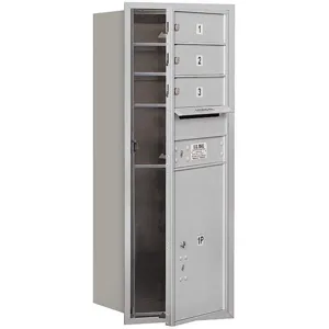 SALSBURY INDUSTRIES 3710S-03AFP Horizontal Mailbox Pl5 4 Door Aluminium Fl 37-1/2 Inch | AG3HUT 33LA65