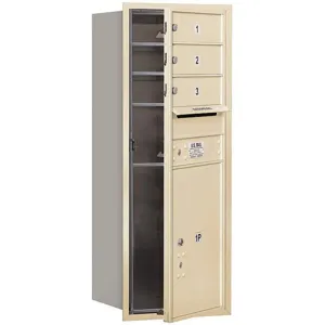 SALSBURY INDUSTRIES 3710S-03SFP Horizontal Mailbox Pl5 4 Door Sandstone Fl 37-1/2 Inch | AG3HUV 33LA67