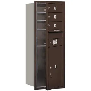 SALSBURY INDUSTRIES 3712S-02ZFU Horizontal Mailbox Usps 3 Door Bronze Fl 44-1/2 Inch | AG3HTY 33LA27