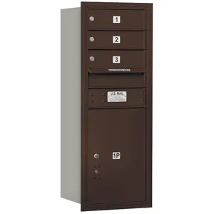 SALSBURY INDUSTRIES 3710S-03ZRP Horizontal Mailbox Pl5 4 Door Bronze Rl 37-1/2 Inch | AG3HQL 33KZ83