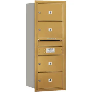 SALSBURY INDUSTRIES 3710S-04GRP Horizontal Mailbox Mb2 4 Door Gold Rl 37-1/2 Inch | AG3HPV 33KZ52