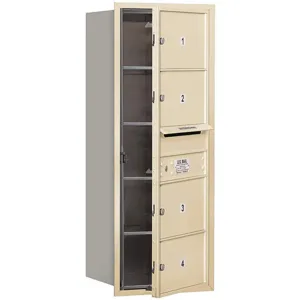 SALSBURY INDUSTRIES 3710S-04SFU Horizontal Mailbox Mb2 4 Door Sandstone Fl 37-1/2 Inch | AG3HPX 33KZ54