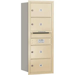 SALSBURY INDUSTRIES 3710S-04SRU Horizontal Mailbox Mb3 4 Door Sandstone Rl 37-1/2 Inch | AG3HPZ 33KZ56