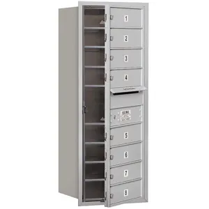 SALSBURY INDUSTRIES 3710S-08AFP Horizontal Mailbox Private 8 Doors Aluminium Fl 37-1/2 Inch | AG3JCE 33LD95