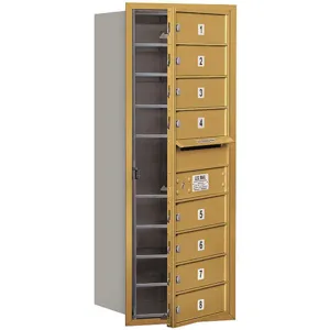 SALSBURY INDUSTRIES 3710S-08GFP Horizontal Mailbox Private 8 Door Gold Front Loading 37-1/2 Inch | AH3TAK 33LD96