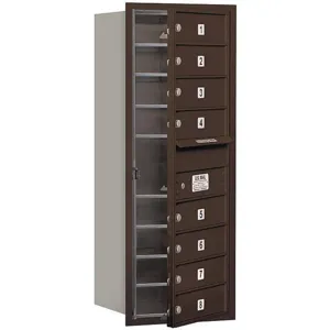 SALSBURY INDUSTRIES 3710S-08ZFU Horizontal Mailbox Usps 8 Door Bronze Fl 37-1/2 Inch | AG3HZV 33LD12