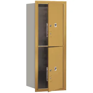 SALSBURY INDUSTRIES 3710S-2PGFP Horizontal Mailbox Private 2 Door Gold Fl 37-1/2 Inch | AG3HKN 33KY32