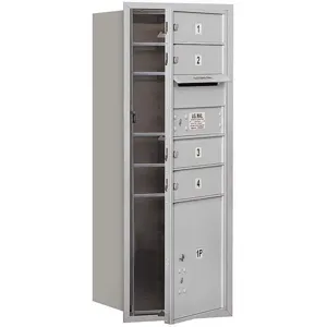 SALSBURY INDUSTRIES 3710SA-04AFP Horizontal Mailbox Private 5 Door Aluminium Fl 37-1/2 Inch | AG3HXG 33LC36