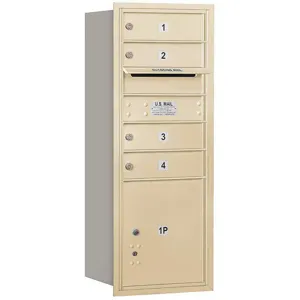 SALSBURY INDUSTRIES 3710SA-04SRU Horizontal Mailbox Usps 5 Door Sandstone Rl 37-1/2 Inch | AG3HTB 33LA06