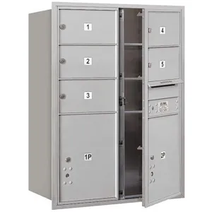 SALSBURY INDUSTRIES 3711D-05AFP Horizontal Mailbox Private 7 Door Aluminium Fl 41 Inch | AG3KTP 33LP42