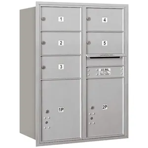 SALSBURY INDUSTRIES 3711D-05ARP Horizontal Mailbox Private 7 Door Aluminium Rl 41 Inch | AG3KQD 33LN85