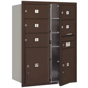 SALSBURY INDUSTRIES 3711D-05ZFP Horizontal Mailbox Private 7 Door Bronze Fl 41 Inch | AG3KTT 33LP45