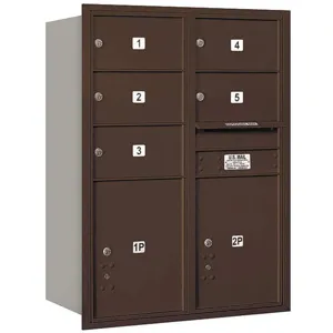 SALSBURY INDUSTRIES 3711D-05ZRP Horizontal Mailbox Private 7 Door Bronze Rl 41 Inch | AG3KQG 33LN88