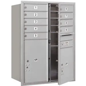 SALSBURY INDUSTRIES 3711D-09AFP Horizontal Mailbox Private 11 Doors Aluminium Fl 41 Inch | AG3LAE 33LT06