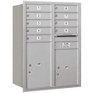 SALSBURY INDUSTRIES 3711D-09ARP Horizontal Mailbox Private 11 Doors Aluminium Rl 41 Inch | AG3KYD 33LR57