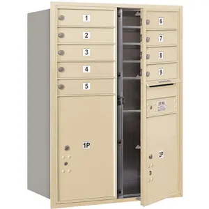 SALSBURY INDUSTRIES 3711D-09SFU Horizontal Mailbox Usps 11 Doors Sandstone Fl 41 Inch | AG3KVA 33LP80