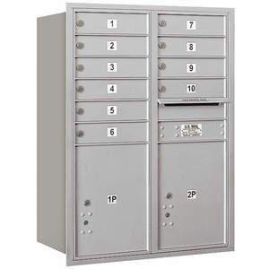SALSBURY INDUSTRIES 3711D-10ARU Horizontal Mailbox Usps 12 Doors Aluminium Rl 41 Inch | AG3KWT 33LR24