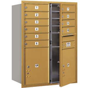 SALSBURY INDUSTRIES 3711D-10GFU Horizontal Mailbox Usps 12 Doors Gold Fl 41 Inch | AG3KWU 33LR25