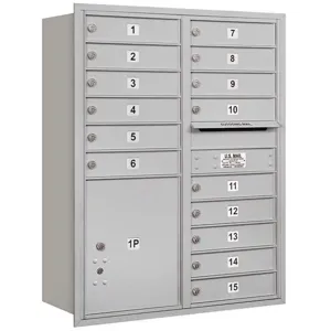 SALSBURY INDUSTRIES 3711D-15ARP Horizontal Mailbox Private 16 Doors Aluminium Rl 41 Inch | AG3LHA 33LU69