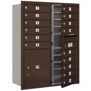 SALSBURY INDUSTRIES 3711D-15ZFP Horizontal Mailbox Private 16 Doors Bronze Fl 41 Inch | AG3LKL 33LV31