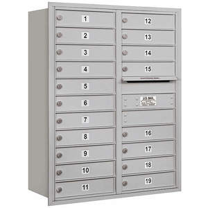 SALSBURY INDUSTRIES 3711D-19ARP Horizontal Mailbox Private 19 Doors Aluminium Rl 41 Inch | AG3LKN 33LV33