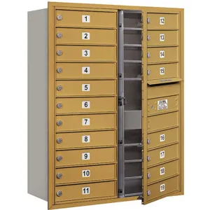 SALSBURY INDUSTRIES 3711D-19GFU Horizontal Mailbox Usps 19 Doors Gold Fl 41 Inch | AG3LKQ 33LV35