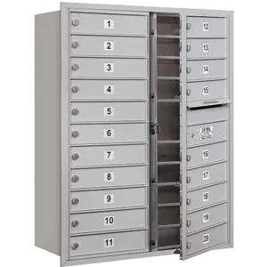 SALSBURY INDUSTRIES 3711D-20AFP Horizontal Mailbox Private 20 Doors Aluminium Fl 41 Inch | AG3LUB 33LX06