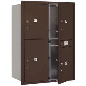 SALSBURY INDUSTRIES 3711D-4PZFP Horizontal Mailbox Private 4 Door Bronze Fl 41 Inch | AG3KRU 33LP23