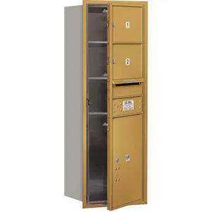 SALSBURY INDUSTRIES 3711S-02GFU Horizontal Mailbox Usps 3 Door Gold Fl 41 Inch | AG3HPH 33KZ41