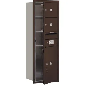 SALSBURY INDUSTRIES 3711S-02ZFP Horizontal Mailbox Private 3 Door Bronze Fl 41 Inch | AG3HVU 33LA89