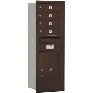 SALSBURY INDUSTRIES 3711S-04ZRP Horizontal Mailbox Private 5 Door Bronze Rl 41 Inch | AG3HWH 33LC14