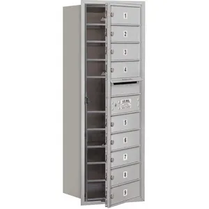 SALSBURY INDUSTRIES 3711S-09AFP Horizontal Mailbox Private 9 Doors Aluminium Fl 41 Inch | AG3JKH 33LG04