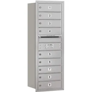 SALSBURY INDUSTRIES 3711S-09ARP Horizontal Mailbox Private 9 Doors Aluminium Rl 41 Inch | AG3JFF 33LE83