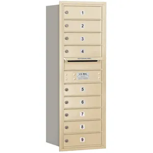 SALSBURY INDUSTRIES 3711S-09SRU Horizontal Mailbox Usps 9 Doors Sandstone Rl 41 Inch | AG3JFN 33LE90